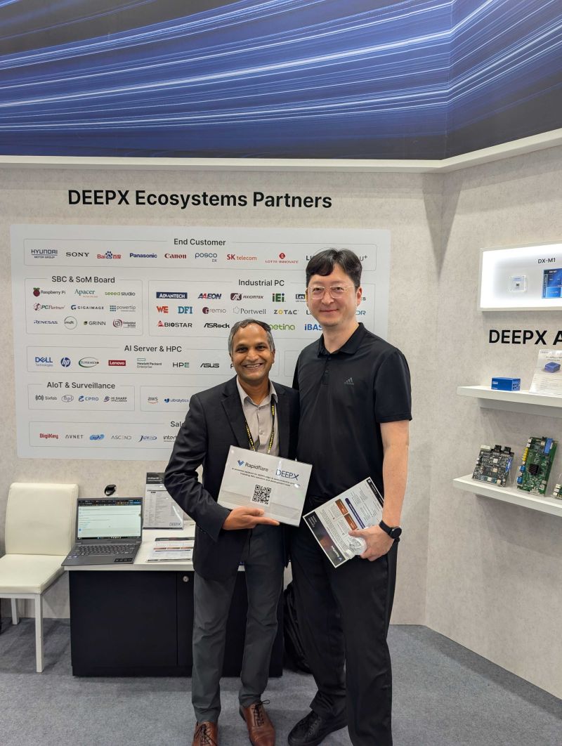 Rapidflare and DEEPX at their partner booth