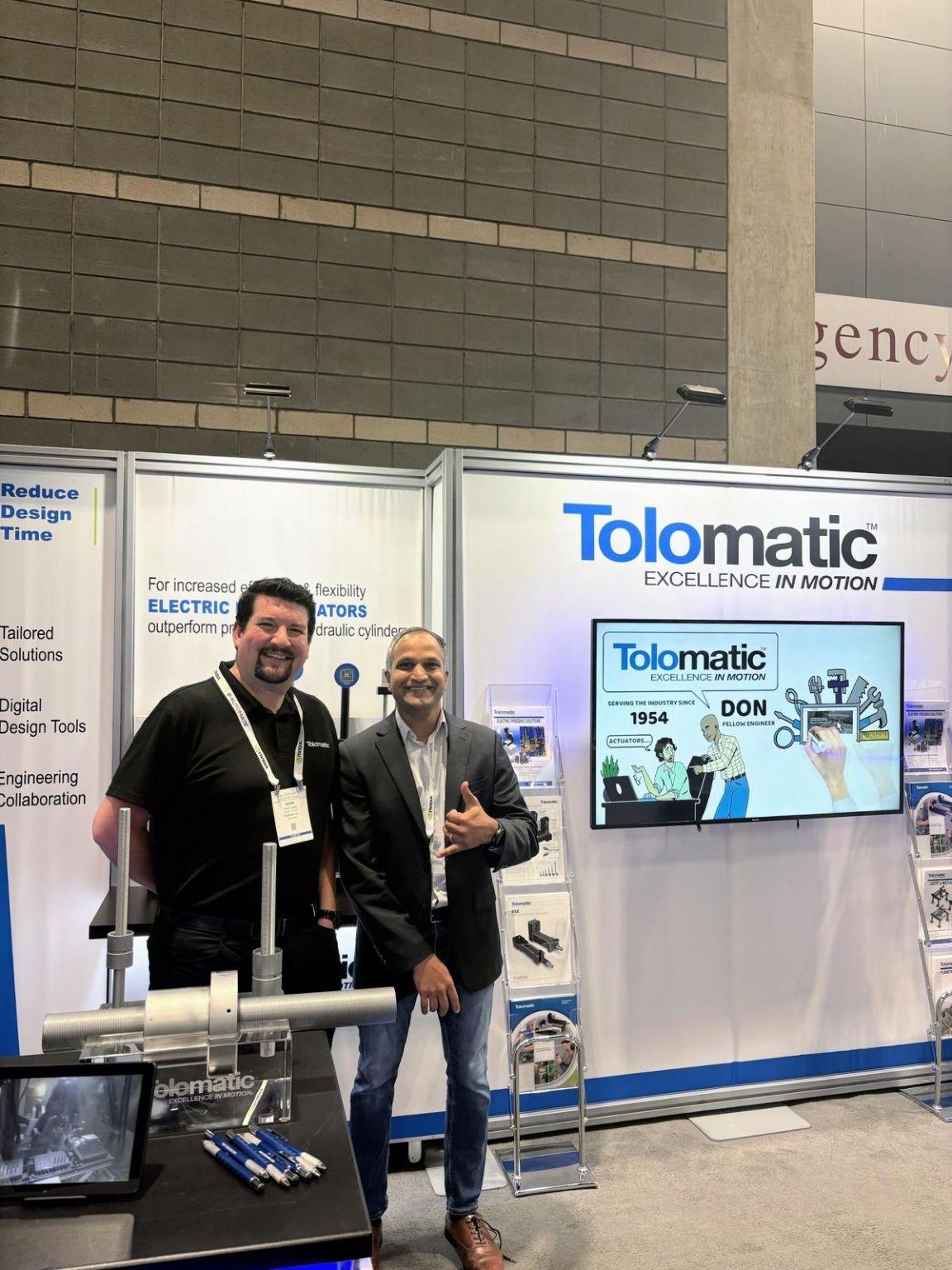 Rapidflare with the Tolomatic team at their booth